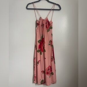 Vintage Betsey Johnson New York Pink Floral Dress P